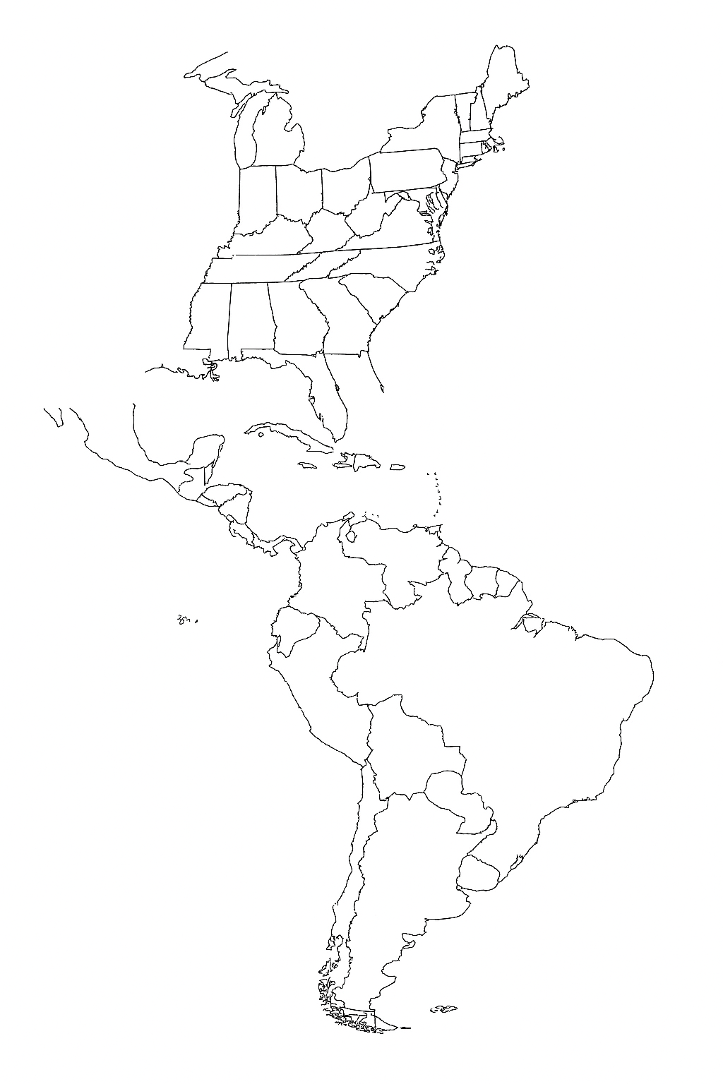 Blank migration map worksheet